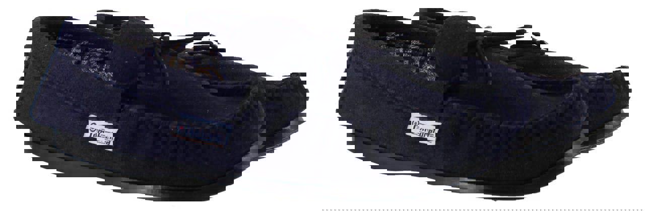 Lambretta Mens British Hand Made Leather Paisley Lined Moccasin Slippers