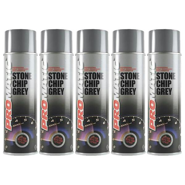 Promatic 5X Promatic Stonechip Grey Spray Paint 500ml