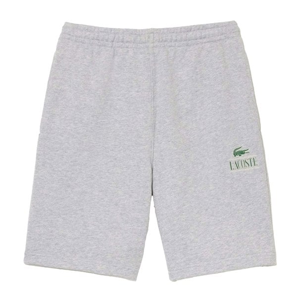 Lacoste Unisex Adult Fleece Printed Signature Shorts - Grey