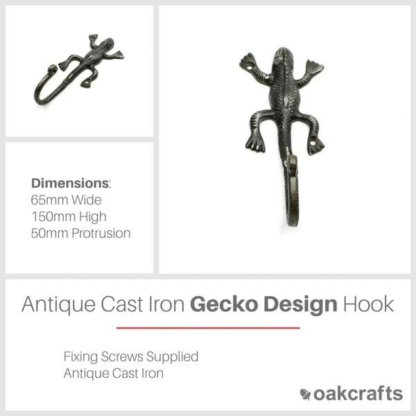 Antique Cast Iron Gecko Hook