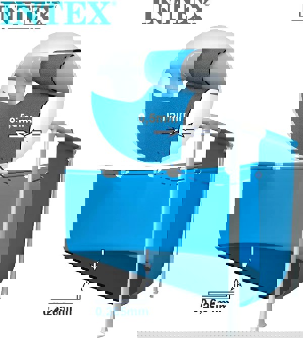 Intex 10 ft x 30-inch Beachside Metal Frame Pool Set