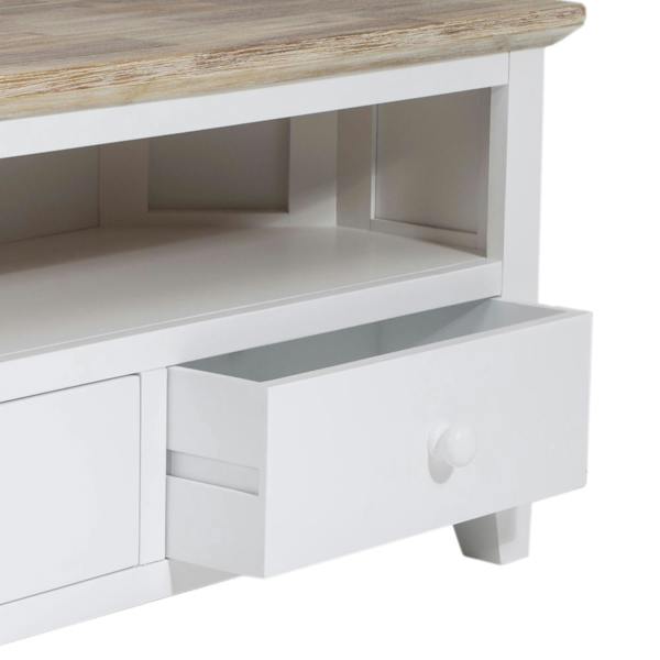 Statement Furniture Florence Wooden Corner TV Unit With 2 Drawers and Shelf