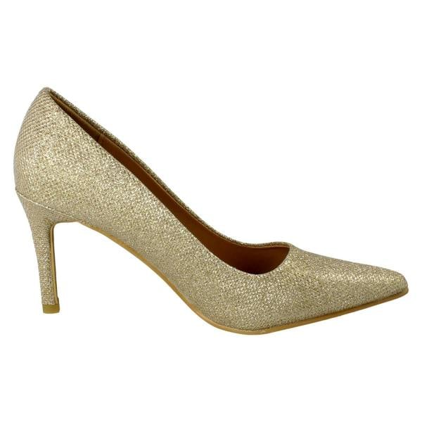 Spot On Ladies Spot On High Heeled Evening Court Shoes F90113