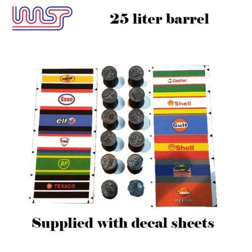 MCSlots Slot Car Trackside Scenery 25L Barrel Drum x 12 New WASP