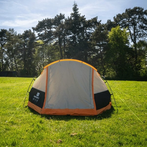 Knightwick 3.0 3 berth tent with the front door closed