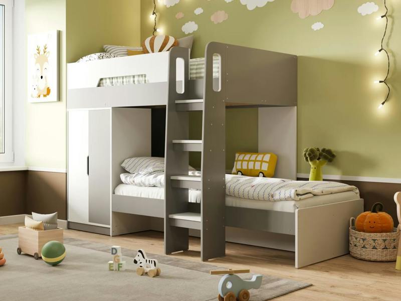 Benito Bunk Bed White and Grey