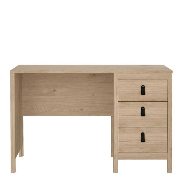 Wyld Haus Wildberry Natural Oak Wood Desk 3 Drawers