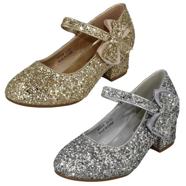 Spot On Girls Spot On Block Heel Party Shoes H3086
