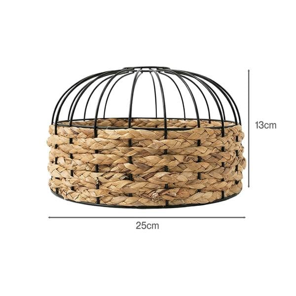 Emitto Modern Ceiling Pendant Light Shade Rattan Style Woven Lamp Shade 25cm