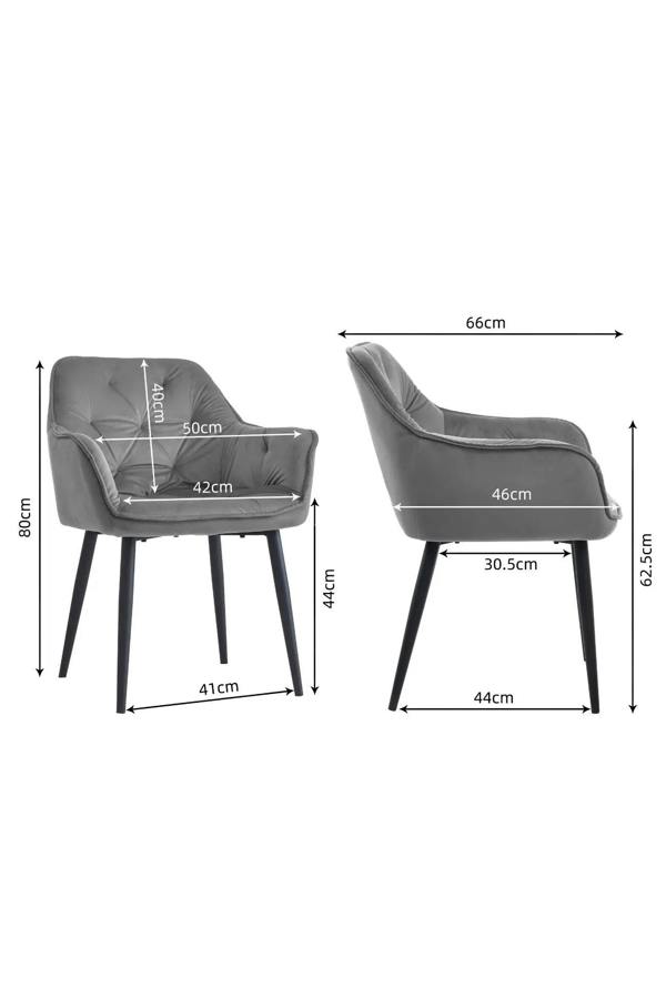 Groundlevel Set of 2 Velvet Upholstered Dining Chairs
