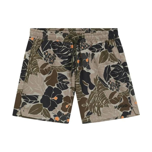 Hugo Mens Calala Logo Swim Shorts - Green - 