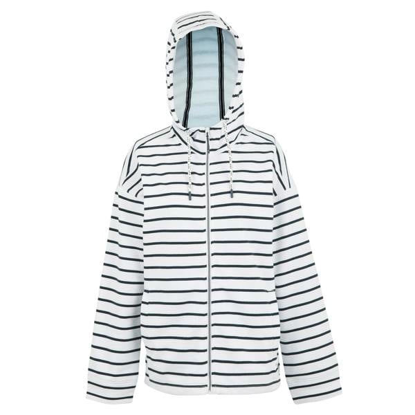 Regatta Womens/Ladies Bayletta II Striped Full Zip Hoodie - White/Navy