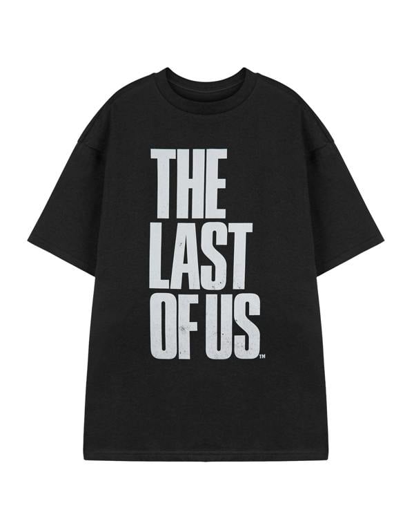 The Last Of Us Mens Black Text Block Short Sleeved T-Shirt