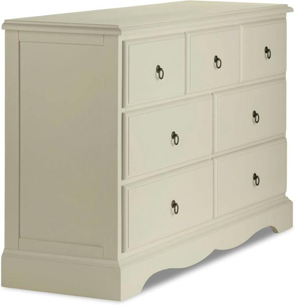 Statement Furniture Romance Large 3 Over 4 Chest of Drawers, Assembled Wide Bedroom Storage