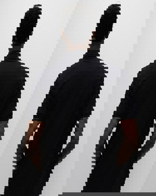 HUGO Dereso222 Mens Cotton Piqué Slim-Fit Polo Shirt with Logo Label NOS - Black 001