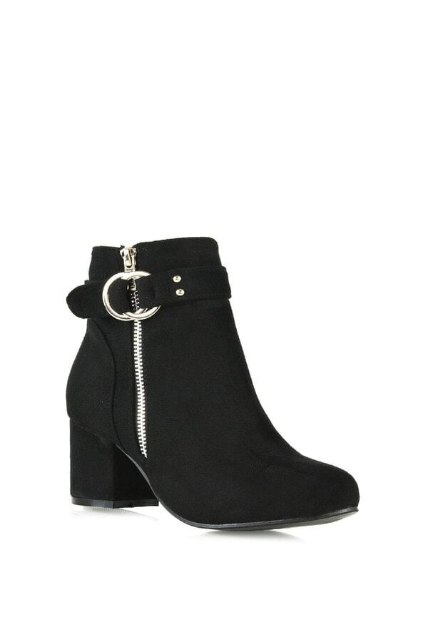 XY LONDON Mid Block Heel Ankle Boots