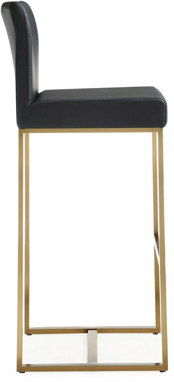 Furniture Edit Denmark Black Gold Steel Barstool Set of 2