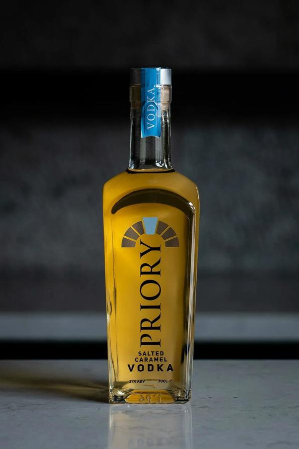Priory Salted Caramel Vodka - 700ml Bottle | Potato-Based Spirit | 31% ABV
