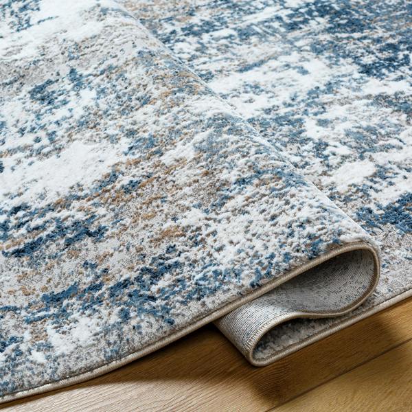 Livabliss Allegro-Abstract Blue Bleige Grey Modern Marble Rug