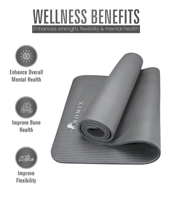 ROMIX Yoga Mat 15MM Black