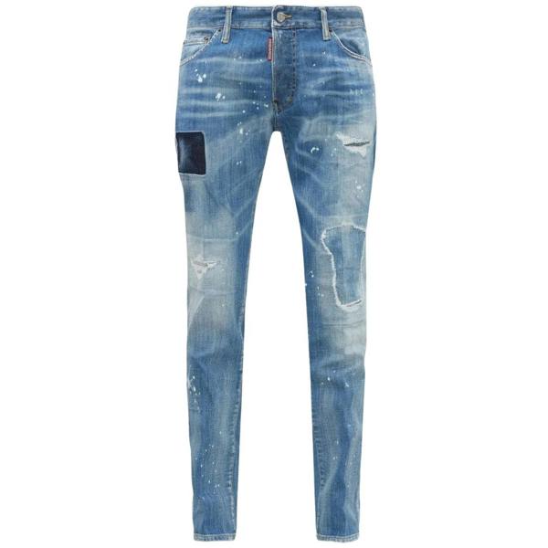 DSQUARED2 Cool Guy Jean Patchwork Denim Blue Jeans W40