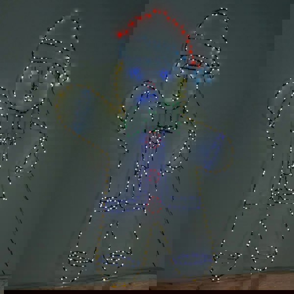 Samuel Alexander 1.2m x 90cm Light up FlexiBright Gingerbread Man Decoration with 456 Twinkling Multi-Coloured LEDs