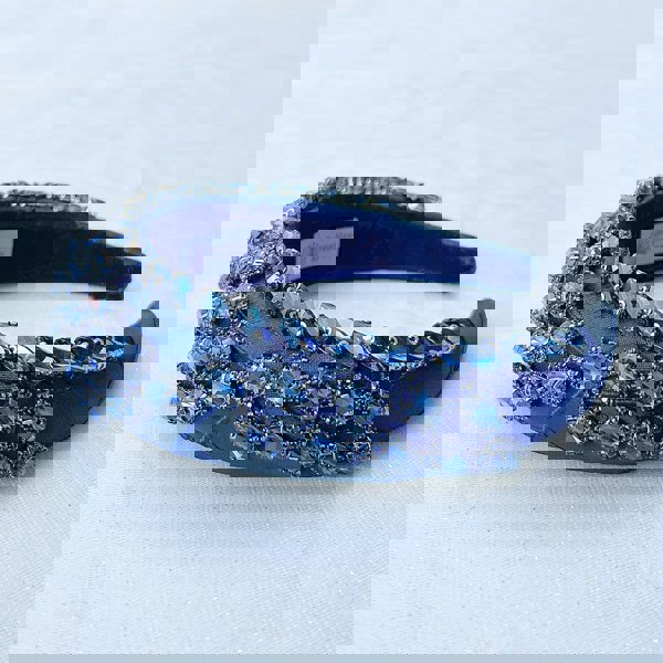 Navy Headpiece Wedding Headband Blue Races Headpiece Crystal jewelled