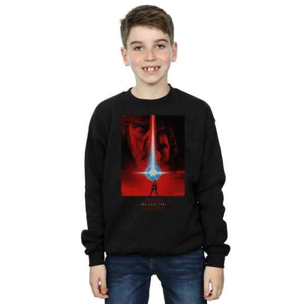 Star Wars Boys The Last Jedi Red Poster Sweatshirt - Black