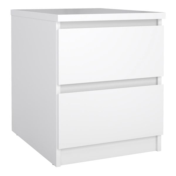 Furniture To Go Naia Bedside 2 Drawers in White high gloss