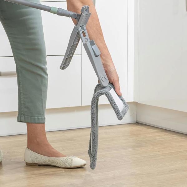 JVL Extended Microfibre Mop - Grey