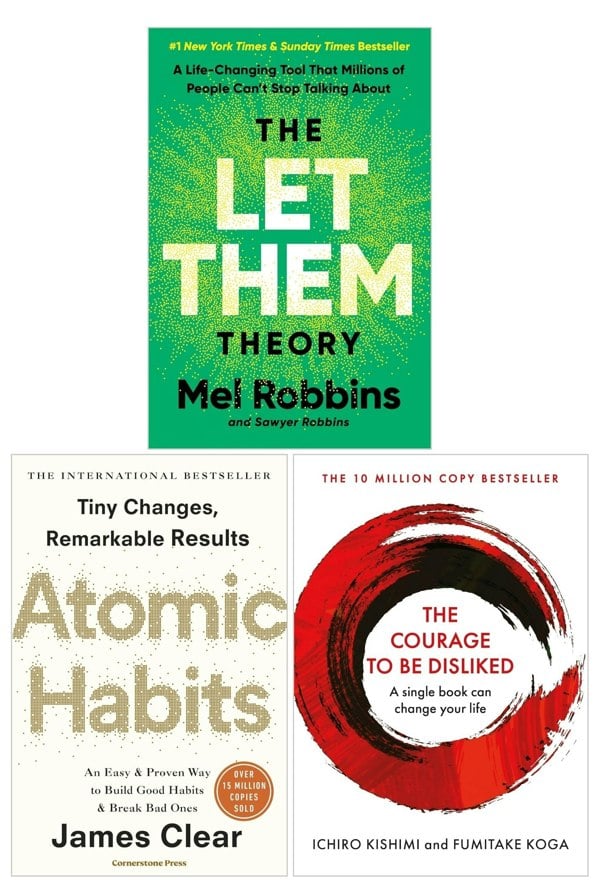 The Let Them Theory, Atomic Habits and The Courage to Be Disliked 3 Books Set
