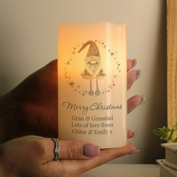 Personalised Memento Company Personalised Christmas Gonk LED Candle
