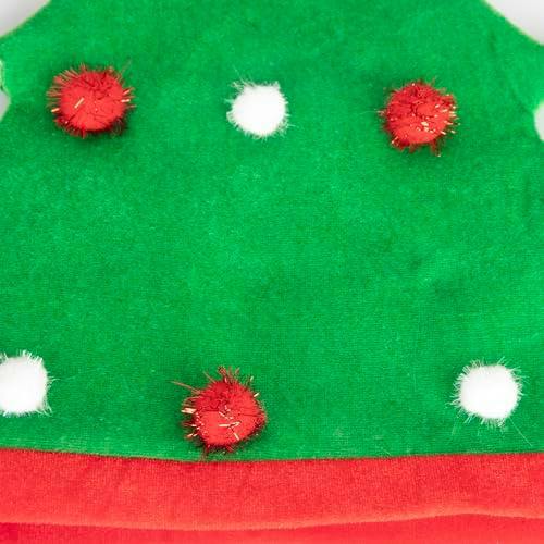 37cm Christmas Tree Hat with Gold Star and Pom-Pom Decorations for Festive Wear image 5