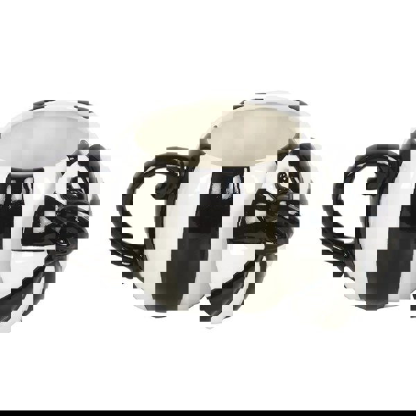 Serano Black and White Striped Pumpkin Lidded Mug