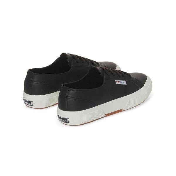 Superga Unisex Adult 2750 Nappa Leather Trainers - Bristol Black/Matt Black/Avorio - 