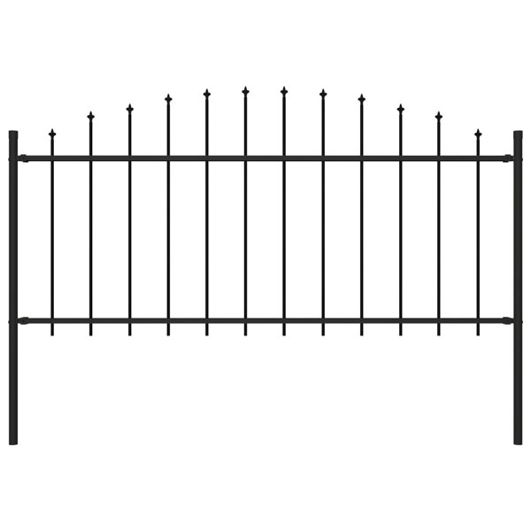 Berkfield Garden Fence with Spear Top Steel