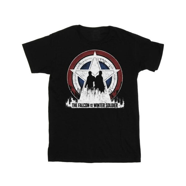 Marvel Mens The Falcon And The Winter Soldier Star Silhouettes T-Shirt - Black