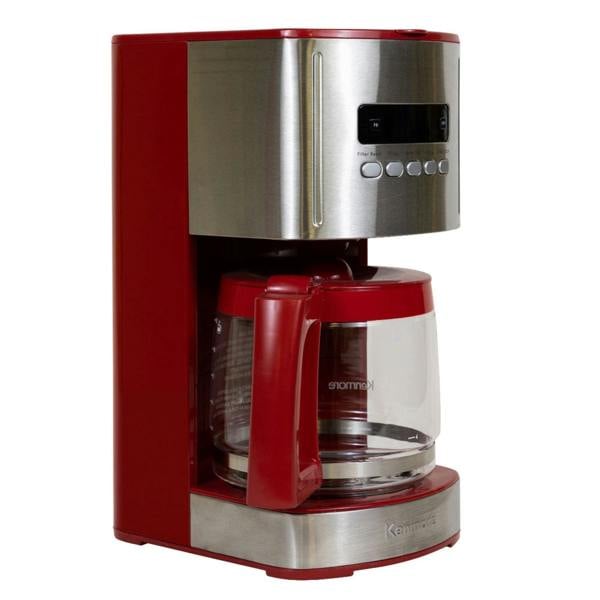 Kenmore 12-Cup Filter Coffee Machine 1.8L Programmable Timer Drip Coffee Maker Red