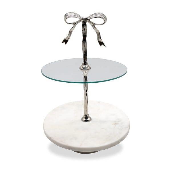 Two Tier Bow Cake Stand