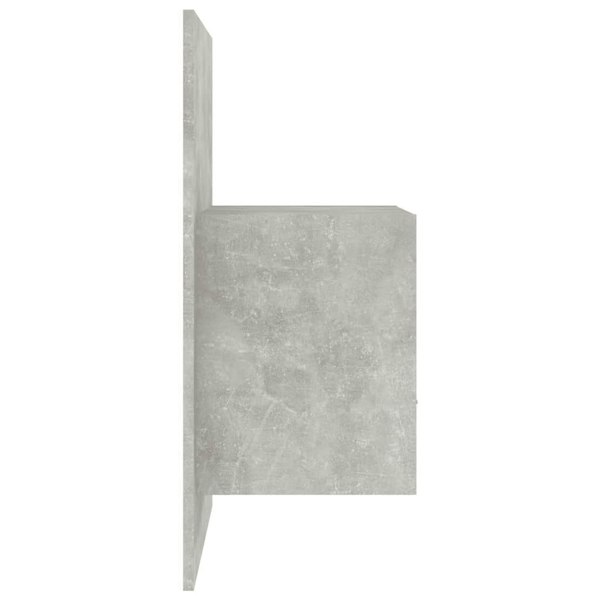 Berkfield Wall-mounted Bedside Cabinet Concrete Grey
