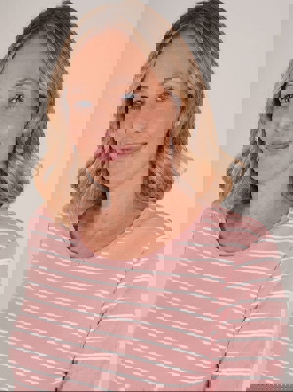 PennyPlain Round Neck Striped Top - Dusk