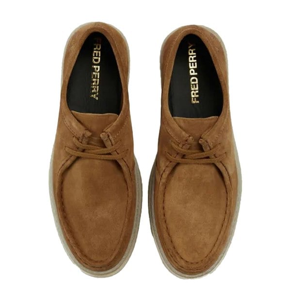 Fred Perry Mens Dawson Suede Low Trainers - Tan