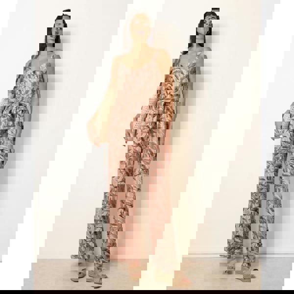 Blue Vanilla Tie Front Jumpsuit