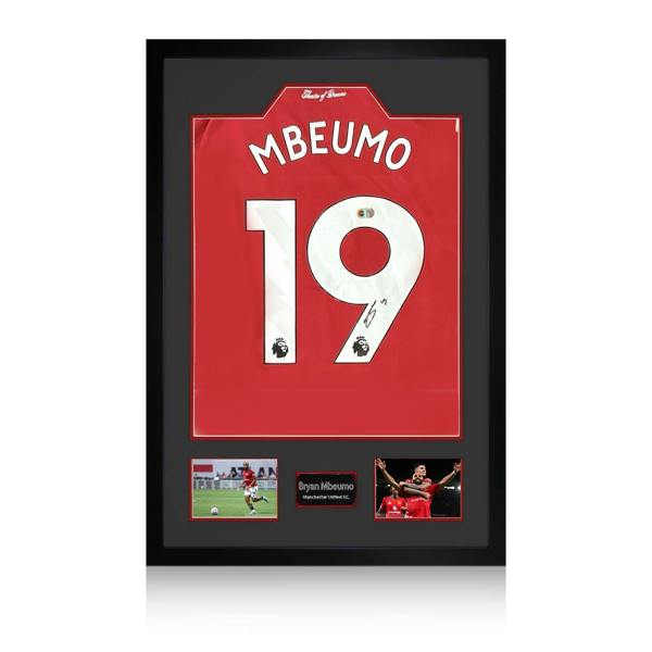 Bryan Mbeumo Signed Manchester United Shirt Premium Frame (ACG Cert)
