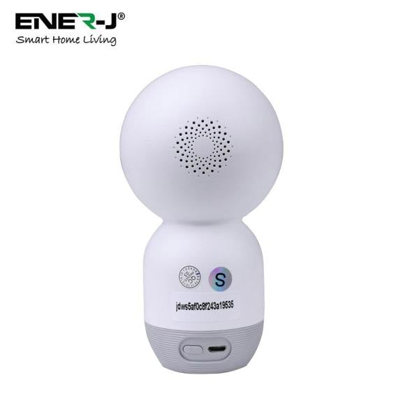 Ener-J Smart WiFi 1080P PTZ Indoor Security Camera, 360 Degree Coverage, Night Vision, Two-Way Audio & Motion Tracking