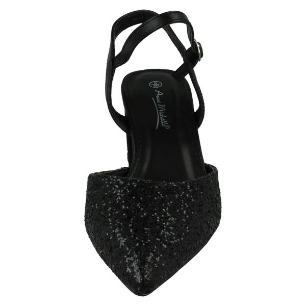 Anne Michelle Ladies Anne Michelle Mid Block Heel Closed Toe Sandals F90123