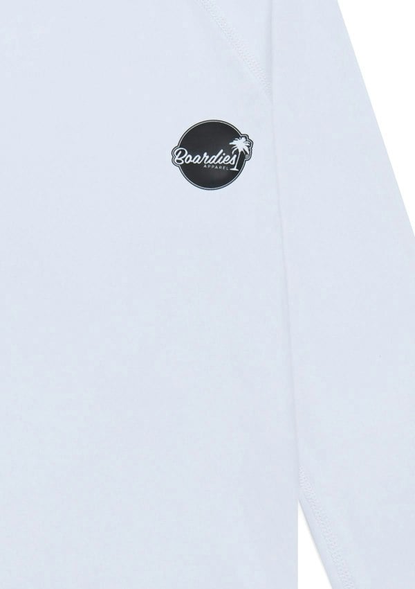 BOARDIES White Solid Rash Guard