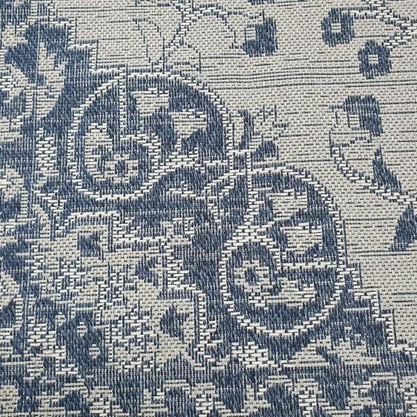 Cotton Rug Washable Grey Navy Blue Oriental Pattern Rug Runner Large Small Flat Weave Carpet Mat