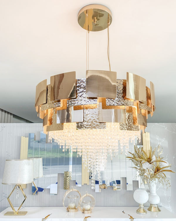 Castro Lighting Swarovski Crystal Round Aphrodite Suspension Light