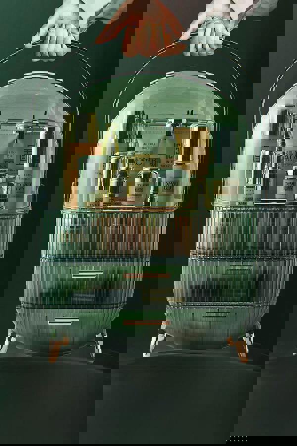 Living and Home Three Layer Cosmetic Makeup Storage Organiser Skincare Display Box Case With Portable Handle